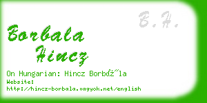 borbala hincz business card